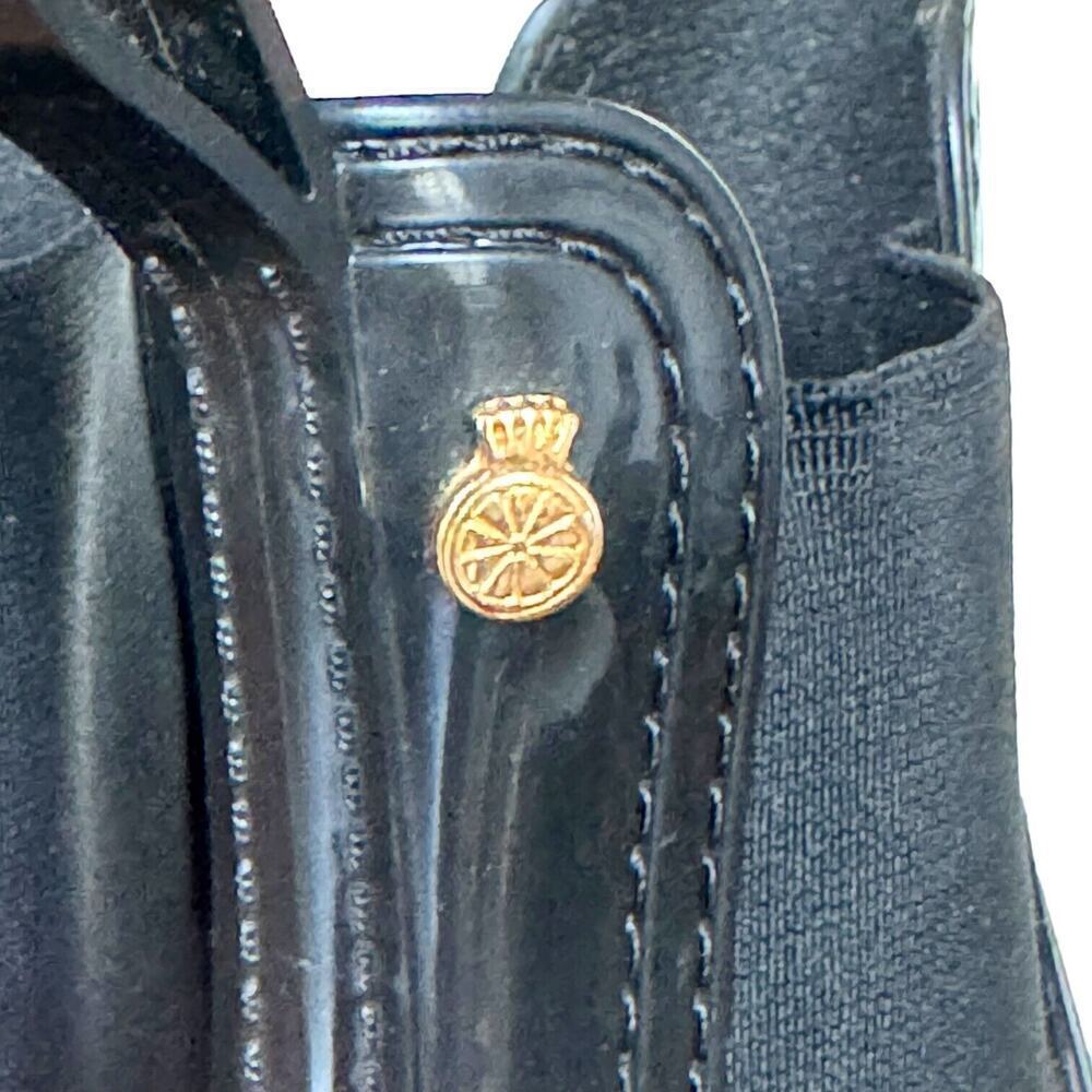 Lemon Jelly Womens Ava Chelsea Rain Boots Black Pull On Almond Toe Ankle 7 EU 38 - Picture 4 of 12
